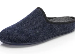 Pantoffel aus dezent gemustertem Textilmaterial