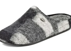 Pantoffel aus flauschigem, buntem Wollstoff