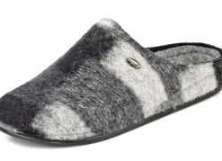 Pantoffel aus flauschigem, buntem Wollstoff