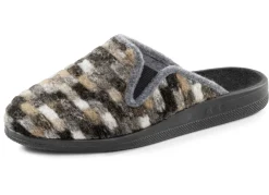 Pantoffel aus gemustertem Textilmaterial