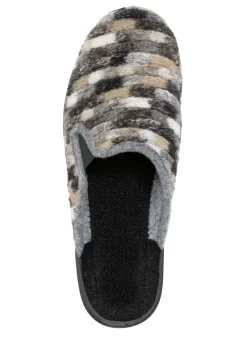 Pantoffel aus gemustertem Textilmaterial