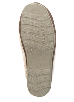 Pantoffel aus gesprenkeltem Wollplüsch