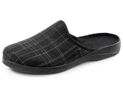 Pantoffel aus kariertem Textil