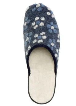 Pantoffel mit Blüten-Dessin