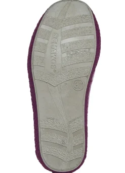 Pantoffel mit dezentem Blütendruck