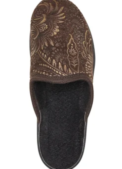 Pantoffel mit floralem Muster