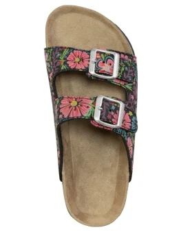 Pantolette in verspielt bedrucktem Dessin