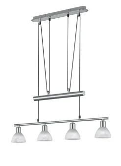 Pendelleuchte aus mattem Metall