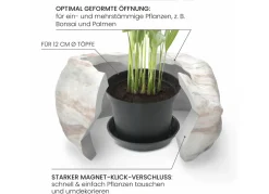 Pflanzenübertopf von Botanyia in edler Naturstein-Optik