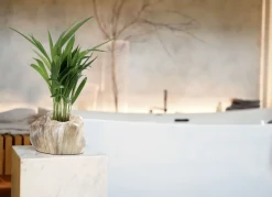 Pflanzenübertopf von Botanyia in edler Naturstein-Optik