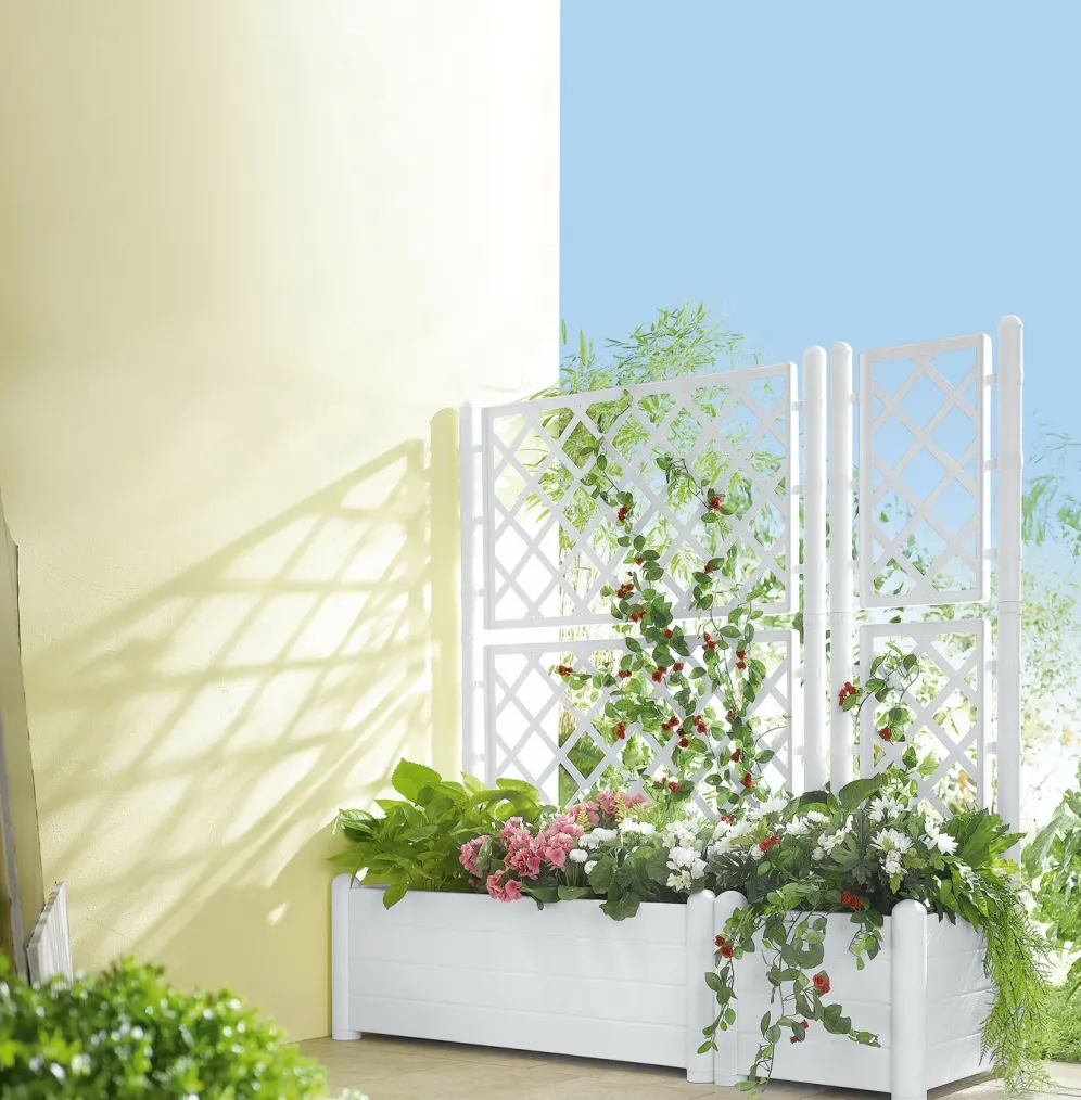 Pflanzkasten mit Spalierwand