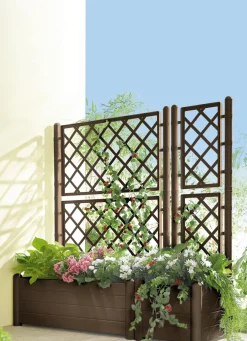 Pflanzkasten mit Spalierwand