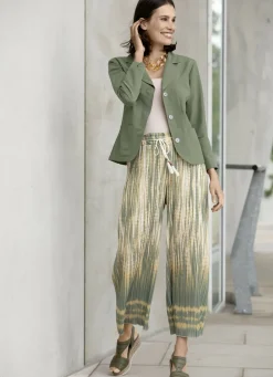 Plissee-Culotte mit geflochtenem Bindeband