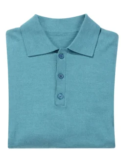 Polopullover mit kurzer Knopfleiste in 4 Farben