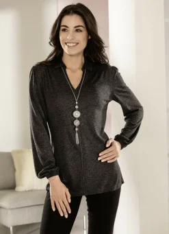 Poloshirt mit Kräuselung im Schulterbereich