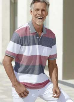 Poloshirt mit kurzer Knopfleiste