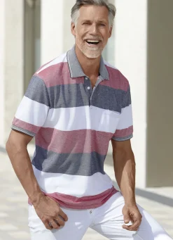 Poloshirt mit kurzer Knopfleiste