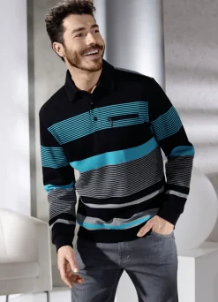 Poloshirt mit kurzer Knopfleiste