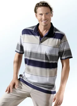 Poloshirt mit kurzer Knopfleiste