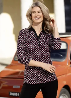 Poloshirt mit V-Ausschnitt