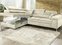 Polsterecke mit Bettfunktion und Komfortschaum-Polsterung