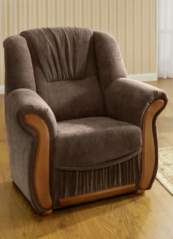 Polstermöbel mit angenehmem, hochflorigem Stoffbezug