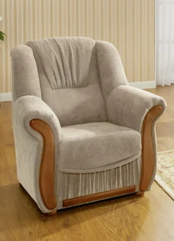 Polstermöbel mit angenehmem, hochflorigem Stoffbezug