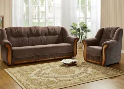 Polstermöbel mit angenehmem, hochflorigem Stoffbezug