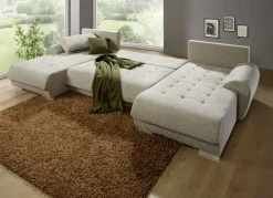 Polstermöbel mit Bettfunktion und Bettkasten