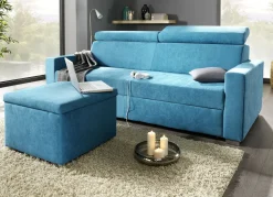 Polstermöbel mit Bettfunktion und verstellbaren Kopfstützen