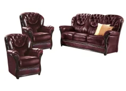 Polstermöbel mit Bezug aus echtem Leder