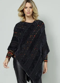 Poncho in Garnmix