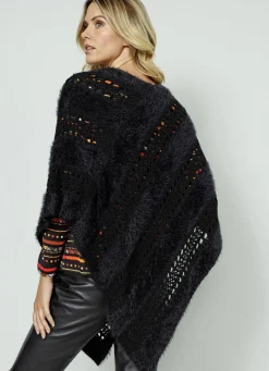 Poncho in Garnmix