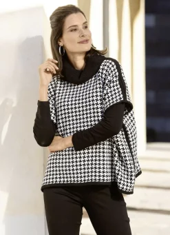 Poncho-Pulli mit weichem Griff