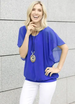 Poncho-Tunika mit eingearbeitetem Top