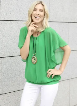 Poncho-Tunika mit eingearbeitetem Top