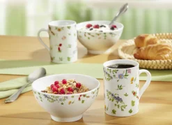 Porzellan-Geschirr Millefiori aus hochwertigem weißen Porzellan