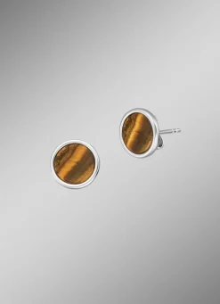 Powerful Stone Ohrstecker mit Tigerauge