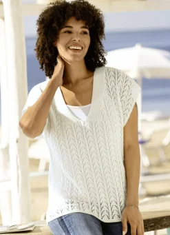 Pulli in aufwendigem Ajourstrick