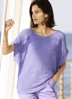 Pulli in quergestricktem Dessin