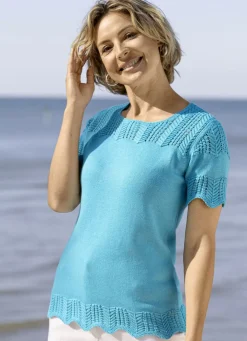 Pulli mit Wellenabschlüssen