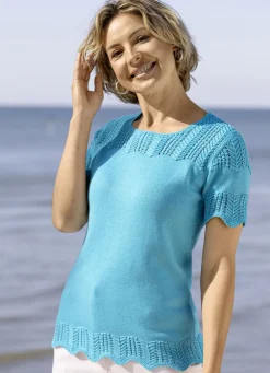 Pulli mit Wellenabschlüssen