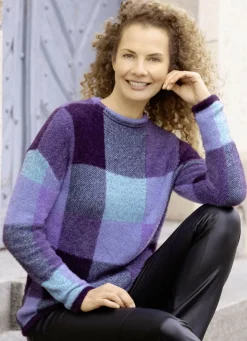 Pullover aus haarigem Effektgarn