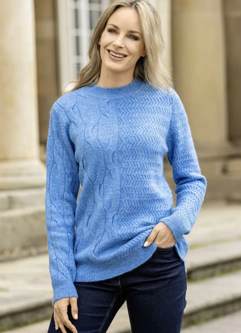 Pullover aus Melangegarn