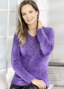 Pullover aus superweichem Effektgarn