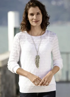 Pullover in Ajourstrick