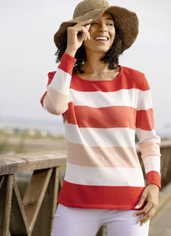 Pullover in Blockringeldessin