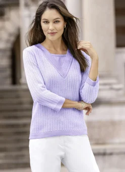 Pullover in Doppel-Optik