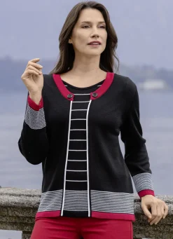 Pullover in Doppel-Optik