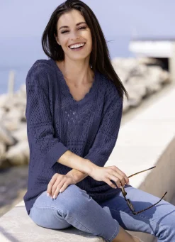 Pullover in Feinbouclé